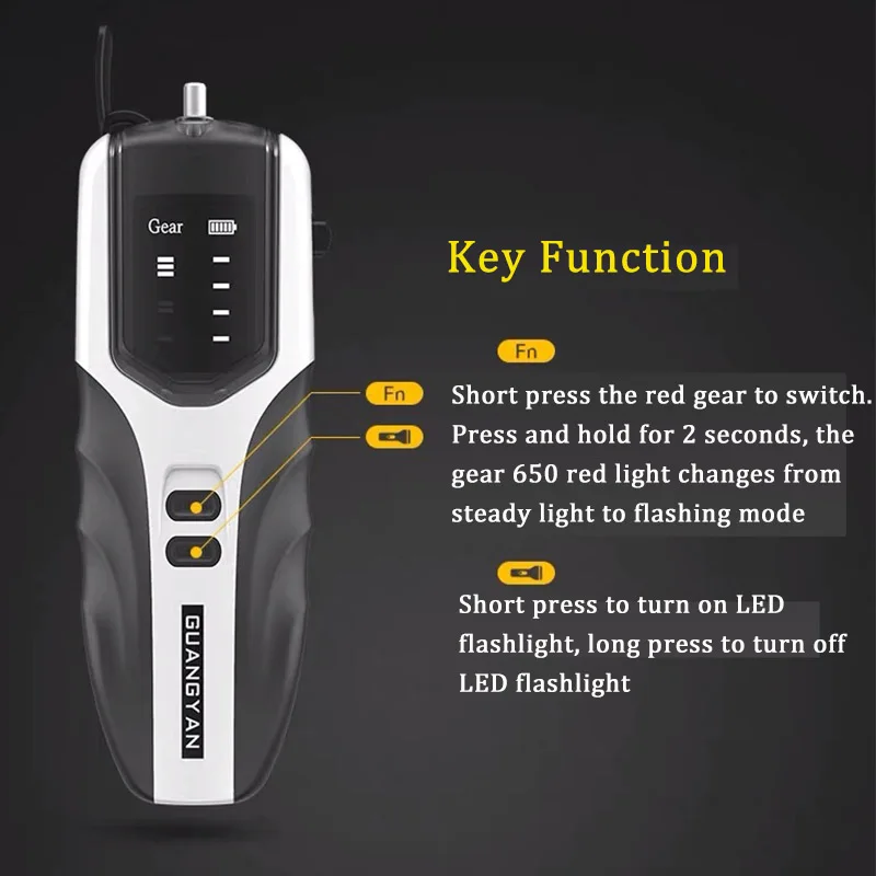 Rechargeable Fiber Optic Tester Pen VFL 30KM Red Laser optical Adjustable fiber optic red light pen Visual Fault Locator 30MW