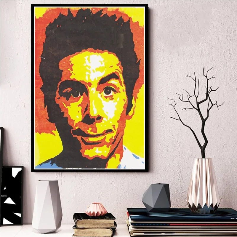 Posters and Prints Seinfeld Kramer Portrait Artwork Painting Poster Wall Art Picture Canvas Painting for Room Home Decor