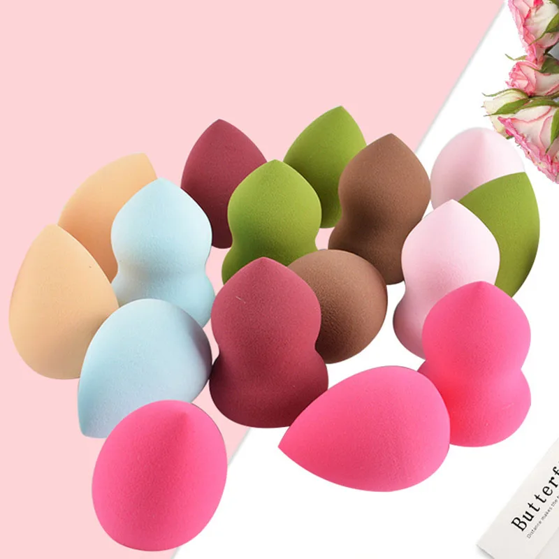 Color Soft Waterdrop Beauty Makeup Sponge Cosmetic Powder Puff Face Foundation Powder Cream Blending Sponges Cosmetic Tools