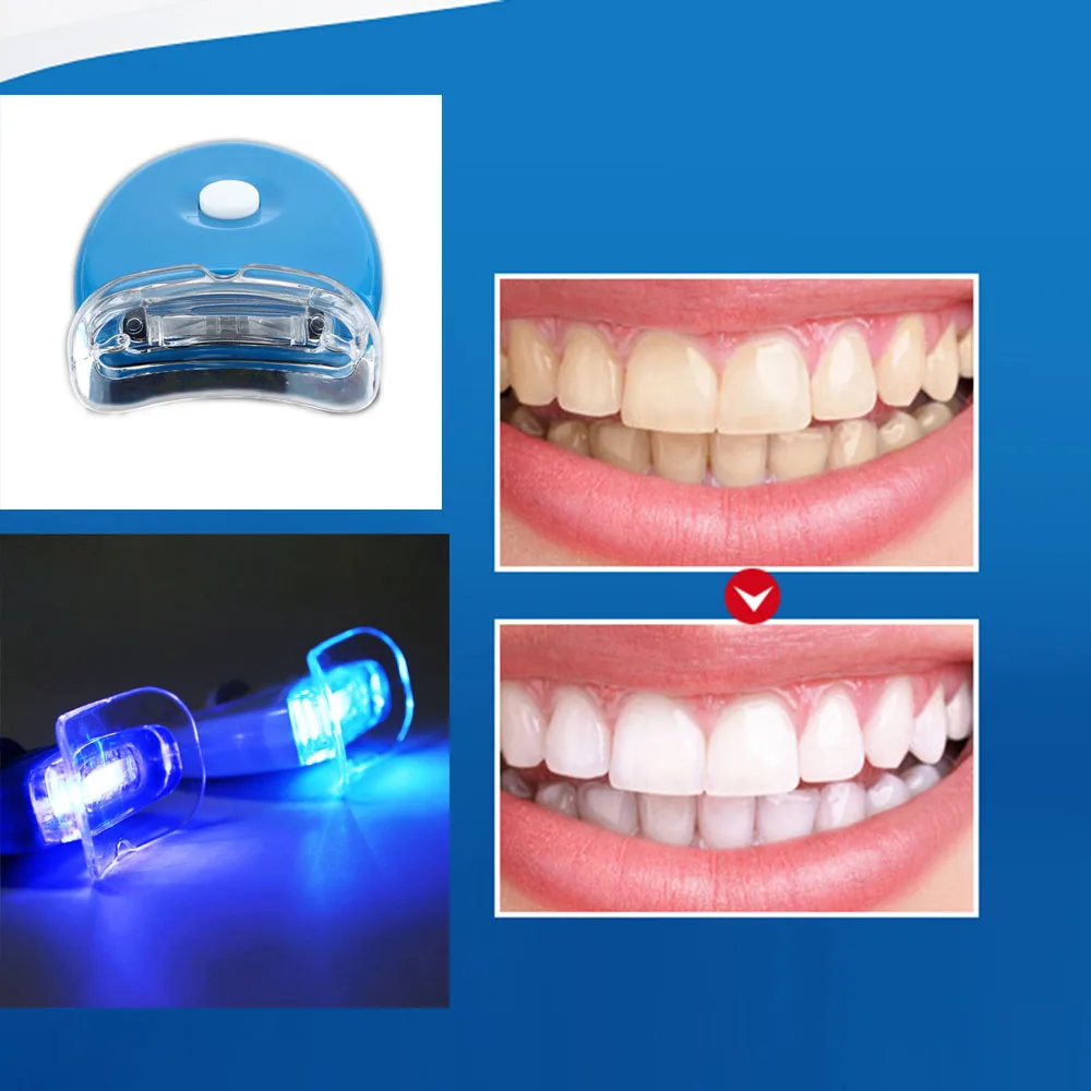 

1PC (With Batteries) Dental Teeth Whitening Lights Accelerator Mini LED Tooth White Blue Lamp Teeth Bleaching Laser