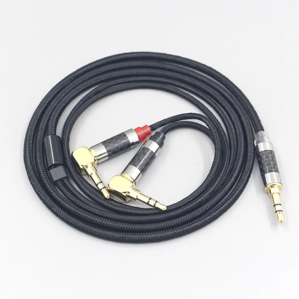 6.5mm XLR Super Soft Headphone Nylon OFC Cable For Verum 1 One Headphone Headset L Shape 3.5mm Pin Earphone headset LN007535