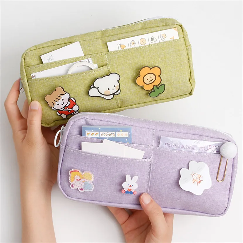 Pencil Cases Korea School Supply Kawaii Japanese Stationery For Office Pencil Case Pen Holder Przybory Szkolne Trousse Ecole