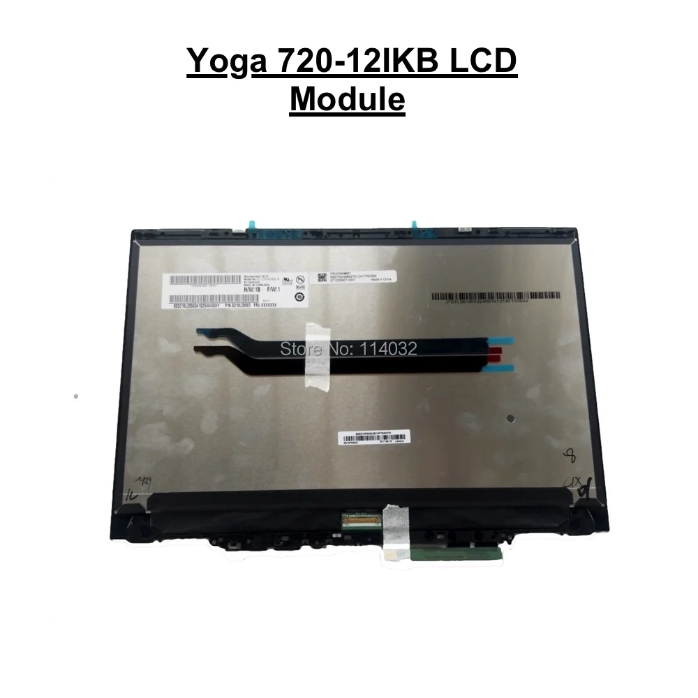 

12.5" Laptop LCD Module Assemblies B125HAN02.2 for Lenovo Yoga 720-12IKB 81B5000KUS 5D10P94922 5D10N88651 FHD 30pin 1920*1080