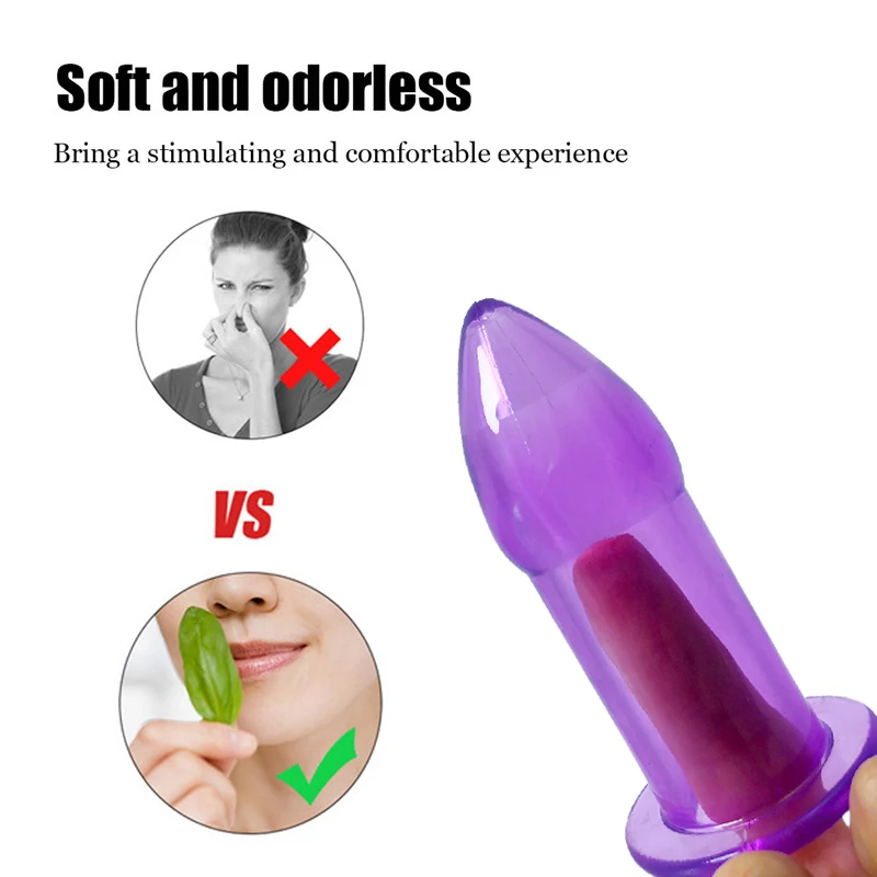 Purple Anal Plug Anal Trainer Butt Plug Speculum Anal Dilator Prostate Anus Massager for Women Men Gay Anal Sex Toys