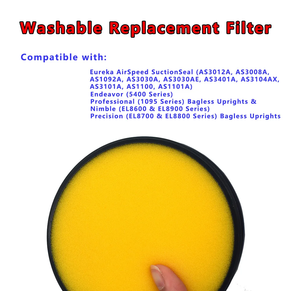 Filtro hepa lavável com copo de poeira, filtros para eureka dcf25 segunda peça filtro a vácuo 67600 ,82982-2