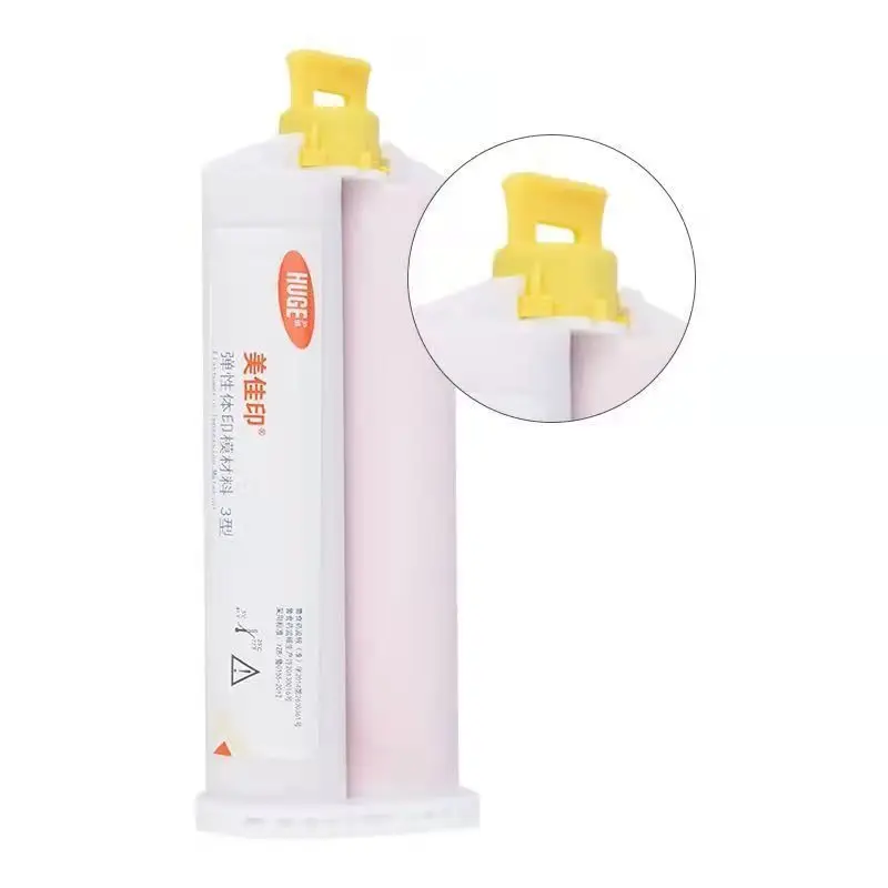 Dental Silicone Impression Material Light Body Disposable Impression Mixing Tips Tubes Yellow Intraoral Tip Putty