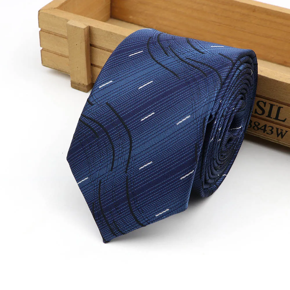 61 Colors Jacquard Striped Plaid Paisley Necktie 6cm Polyester Male Narrow Tie Skinny Tuxedo Suit Shirt Gift For Men Accessory