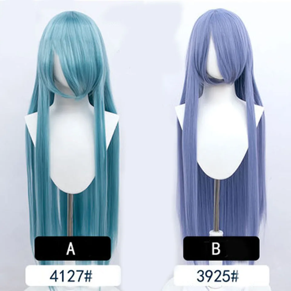 AOSI 100 cm lange gerade Cosplay-Haar-Synthetik-Perücke, Schwarz, Weiß, Rot, Rosa, Braun, Gold, Blau, Damen, hitzebeständig, Anime-Perücken – Detail 15