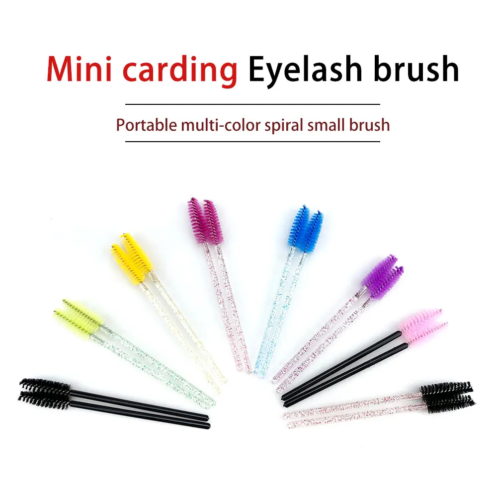 50PCS/pack Disposable Crystal Eyelash Brush Mascara  Wand Brushes Eyelash Comb Brushes Spoolers Makeup Professional Beauty Tool