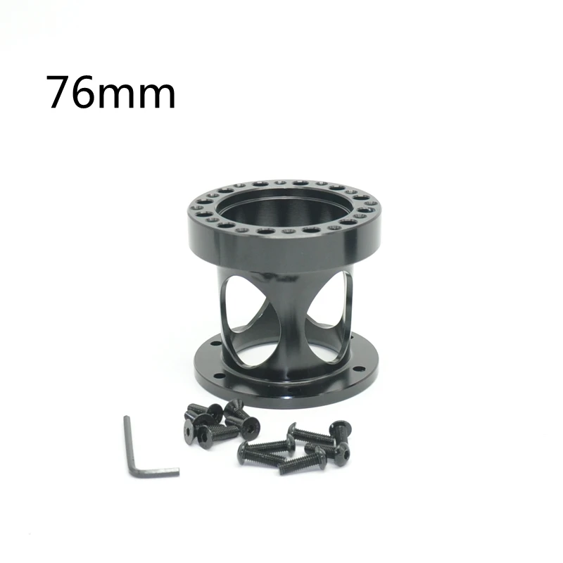 New Hollow out modelling Universal Steering Wheel Hub Spacer 51mm 76mm 101mm  Boss Kit Adapter Spacer Black