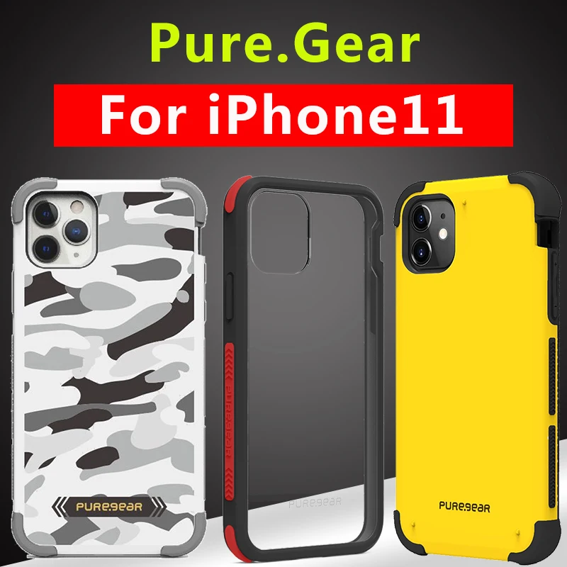 PureGear Military standards for protection phone case for iphone 11 pro max case with stand ring anti-knock protective clear