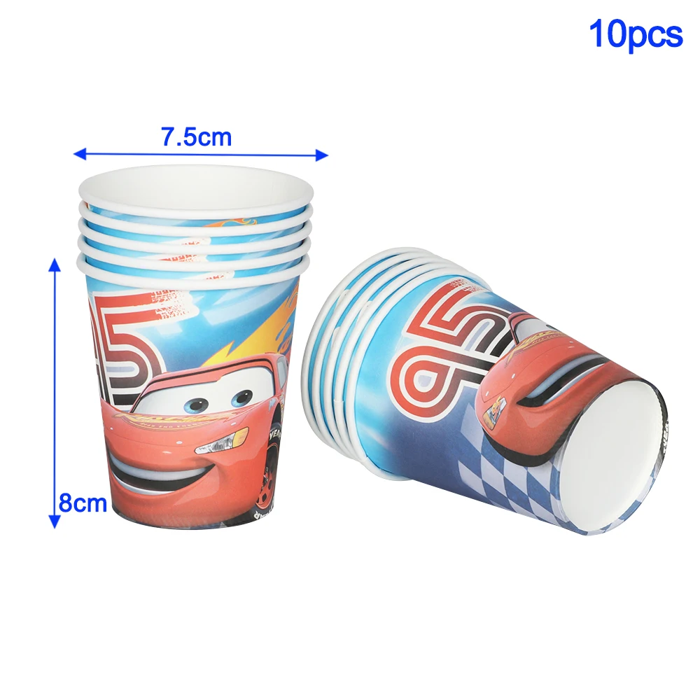 Disney McQueen Cars Boys Birthday Party Balloon Decorations Paper Cups Plates Baby Shower For 20 People Disposable Tableware