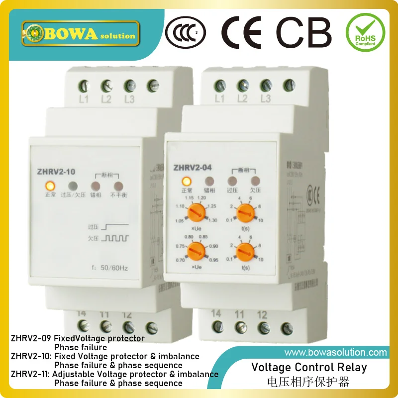 

ZHRV2-09/10/11 voltage and phase protector provide different choices or combined functions according to real demand at the site