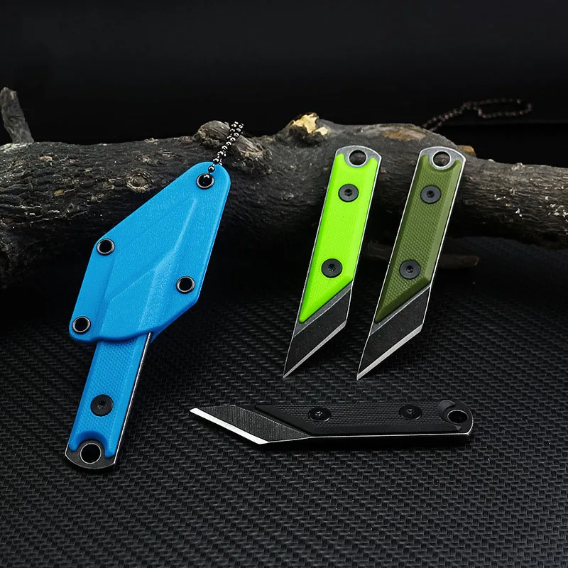 Stone Wash Utility Knife Stainless steel ABS Handle Camping Outdoor Mini Portable Paper Cutter Carving Knife EDC Tool 6 Colors