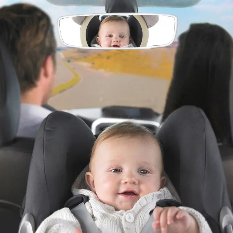 

Baby Safety Seat Rear Mirror Car Interior Rearview Mirrors Infants Kids Plush Cartoon Toy