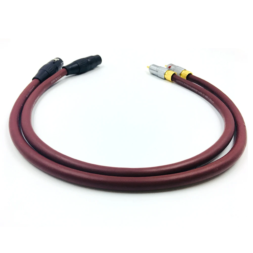 Пара HIFI XLR «папа» на двойной разъем RCA «папа» Патч-кабель аудиосигнала Алюминиевый корпус Цинковый сплав Головка Canon для микрофона