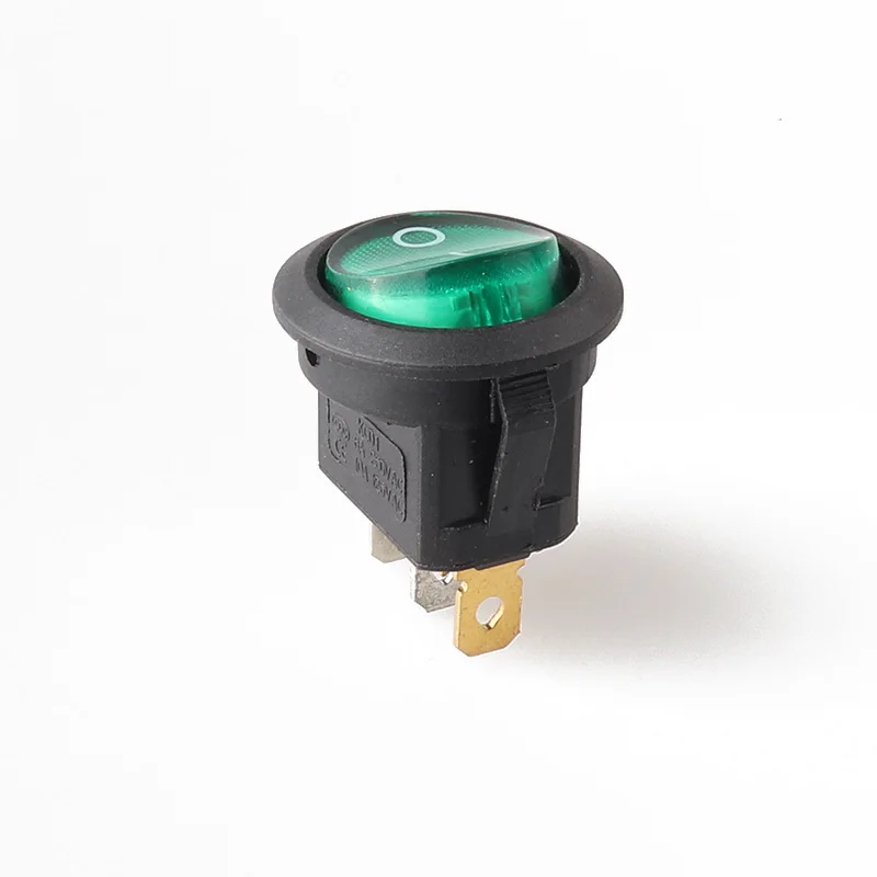 KCD2-101ND 5 Warna LED 3 Pin SPST Perahu Switch I/O Snap-In Rocker Posisi Switch