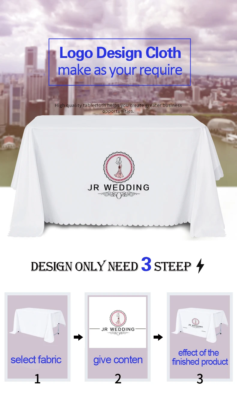 

1m*1m Customized Tablecloth Digital Print Rectangle Decoration Table Cloth Cover