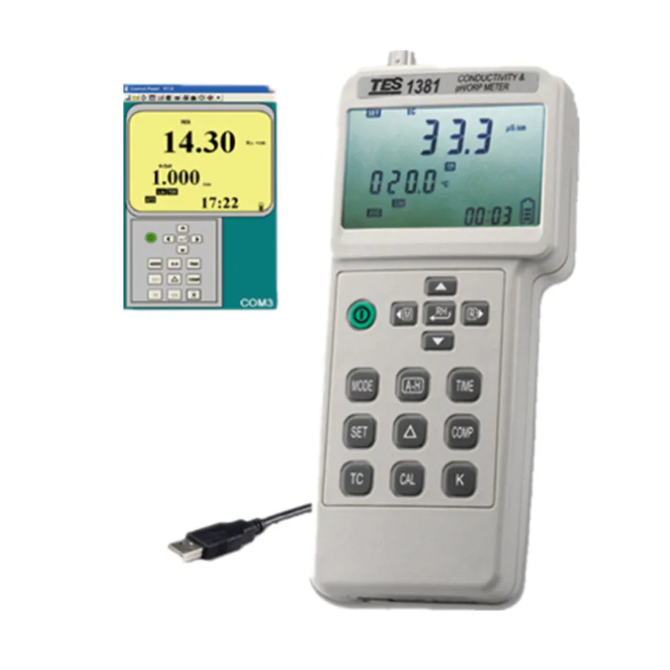 

TES-1381K Conductance Acidity and Oxidation Reduction Potential Multifunctional Water Quality Tester