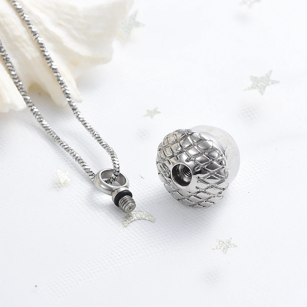 Cremation Jewelry Urn Necklace for Ashes Pendant Stainless Steel Acorn Urn Locket Ashes Keepsake Memorial Jewelry