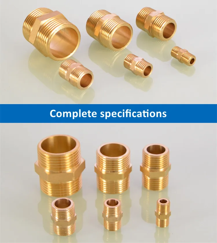 Brass Pipe Hex Nipple Fitting 1/8\