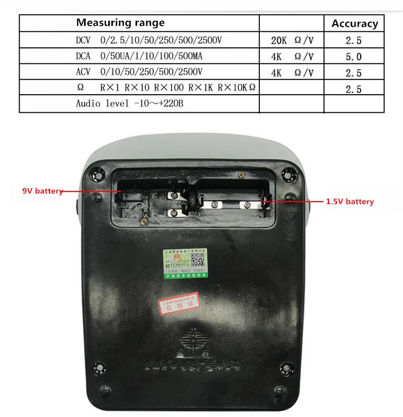 Mf500 Type Pointer Multimeter Pointer Type Mechanical External Magnetic Electronic Electric Multimeter