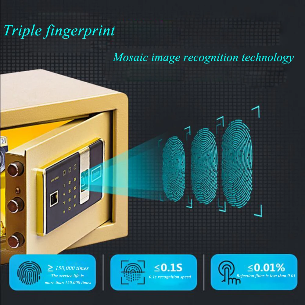 Aman Anti-Theft Penyimpanan Elektronik Bank Brankas Keamanan Uang Perhiasan Penyimpanan Koleksi Rumah Kantor Keamanan Kotak LBXX019