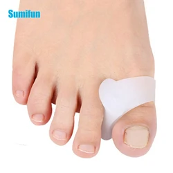 2Pcs Silicone Gel Toe Separator Straightener Hallux Fingers Protector Bone Corrector Bunion Adjuster Feet Massager Pedicure Care