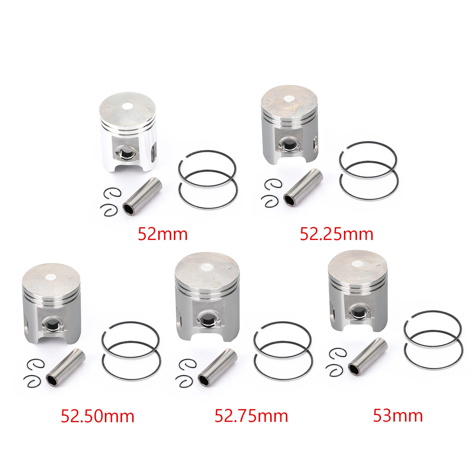 Areyourshop Piston Ring Pin Clip Kit For Yamaha BWS Aerox Nitro NEOS OVETTO 100 4VP-E1636-00 4VP-E1636-10 Motor Parts