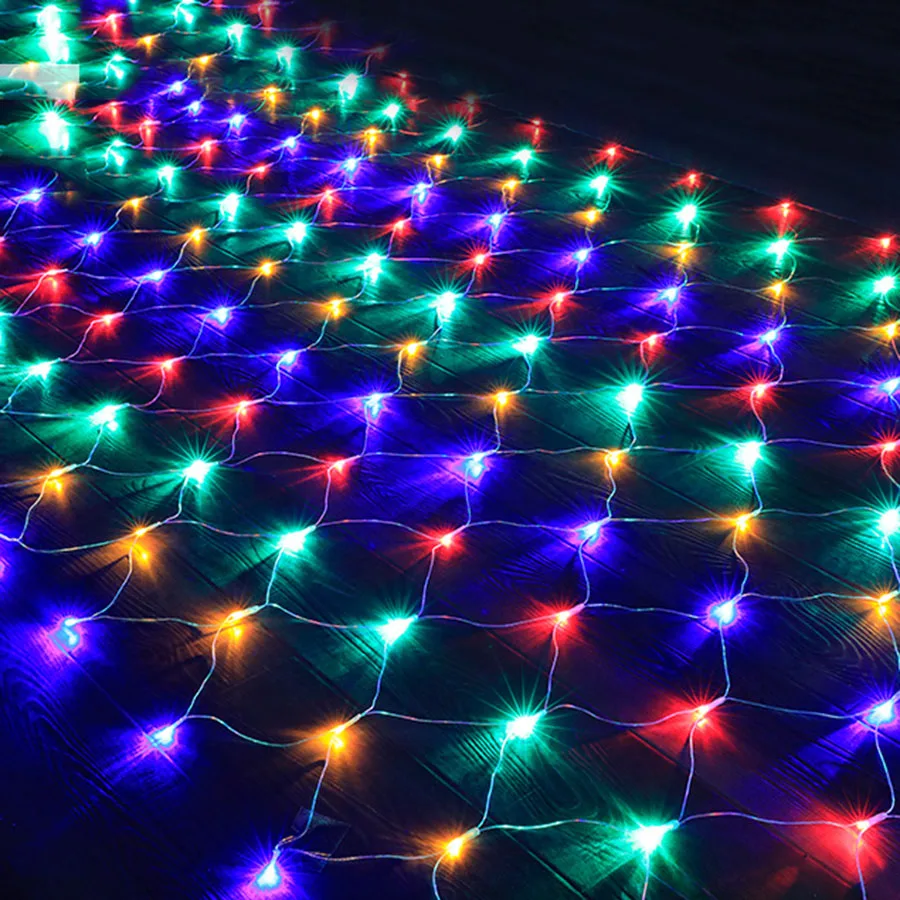 Christmas Net Garland LED String Lights 4.5MX1.5M Net Fairy Lights Xmas Party Garden Wedding Party Decoration Curtain Mesh Light