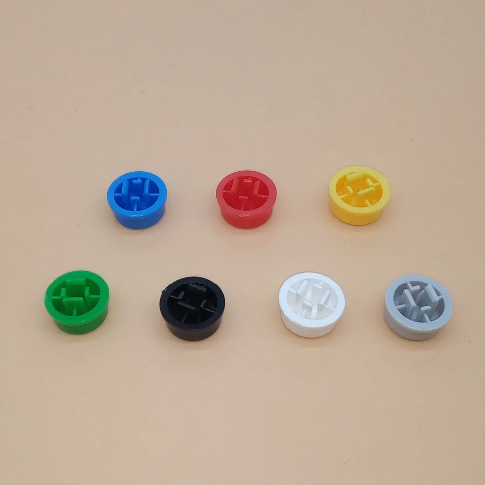 20Pcs A24 Round Button Tactile Push Button Switch Cap For 12*12*7.3 Switch (7 Colors)