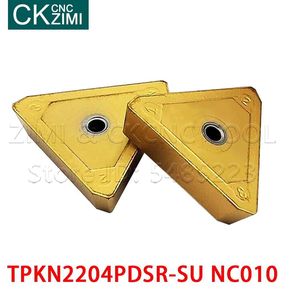 TPKN2204PDSR-SU NC010 karbür uçlar freze uçlar araçları kesici torna bıçağı CNC araçları kesme torna araçları TPKN 2204 PDSR