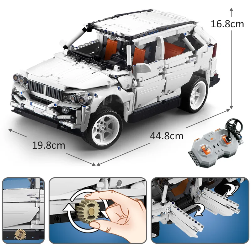 Cada 2208PCS City Remote Control SUV Off Road Vehicle Building Block RC/non-RC Racing Car Bricks Toys for Boys Gifts