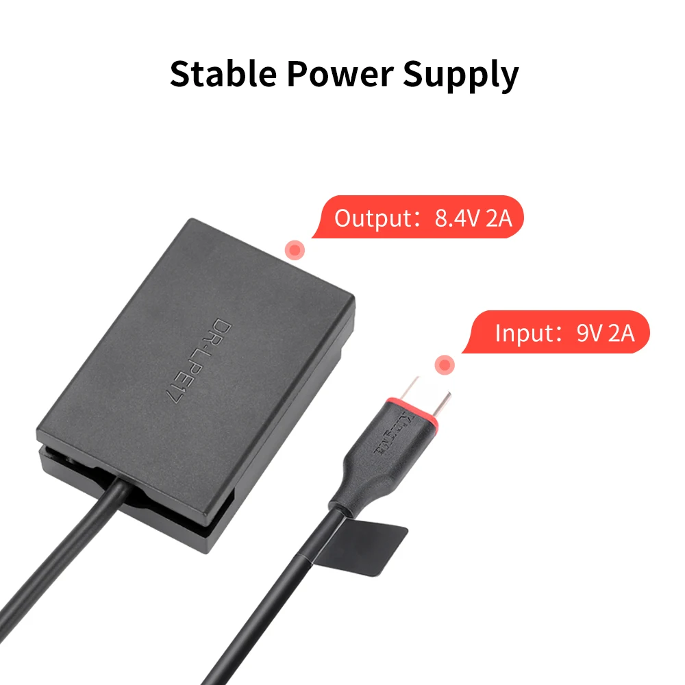KingMa rodzaj USB C LP-E17 imitacja baterii zasilacz DC ลฤ
cznik do aparatu Canon EOS M3 M5 M6 760D 750D 800D 850D 77D 200D kamery
