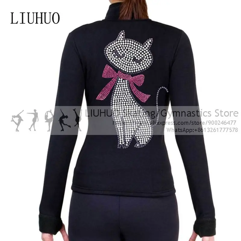 

Figure Skating Jackets Girls Children Long sleeves Women Skiing Roller ice skating shirts for Skating training Practise wear