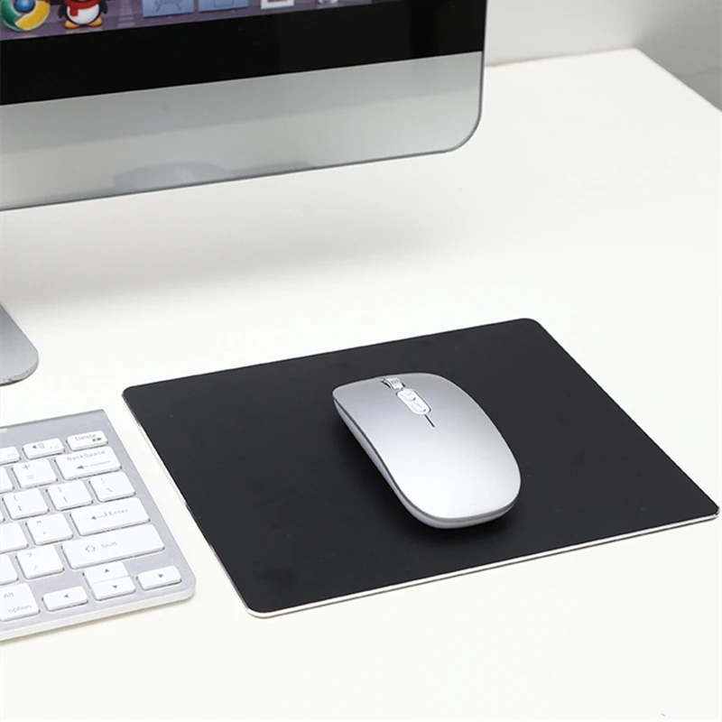 Aluminum Metal Mouse Pad Mat Matte Hard Thin Non-Slip Waterproof Fast and Accurate Control Anti Slip Mousepad for Office Home