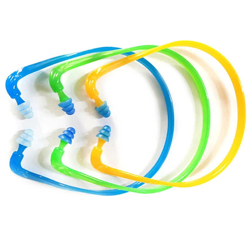 1Pcs Noise Reduction Earplugs Swim Reusable Hearing Protection Earmuff Silicone Corded Ear Plugs Ears Protector
