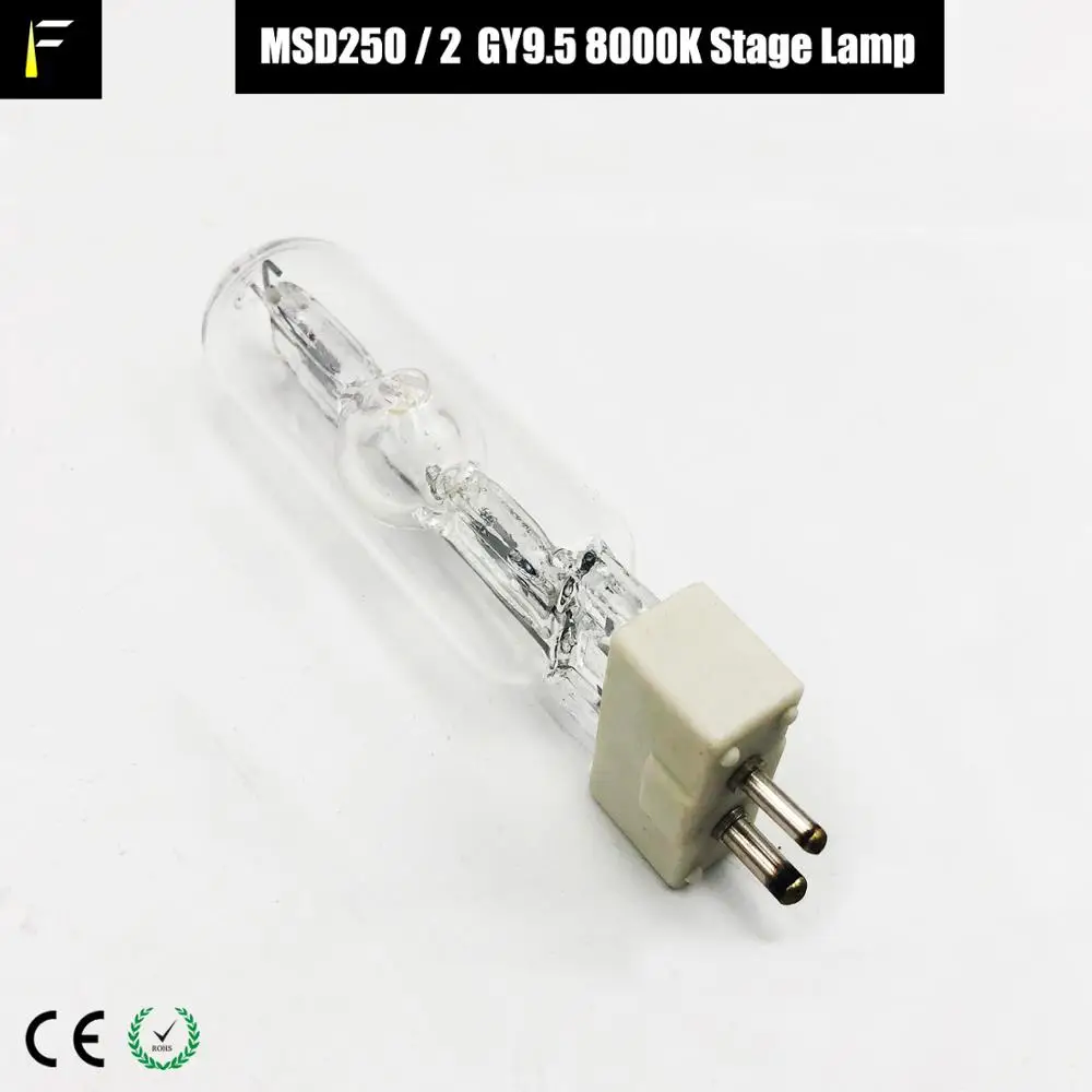 MSD250/2 30H Gy9.5 Classic Lamp MSD MSR 250 Sorcerer Stage Light Bulb HSD250w /80 Gas Discharge Lamp Single End Pin Bubble