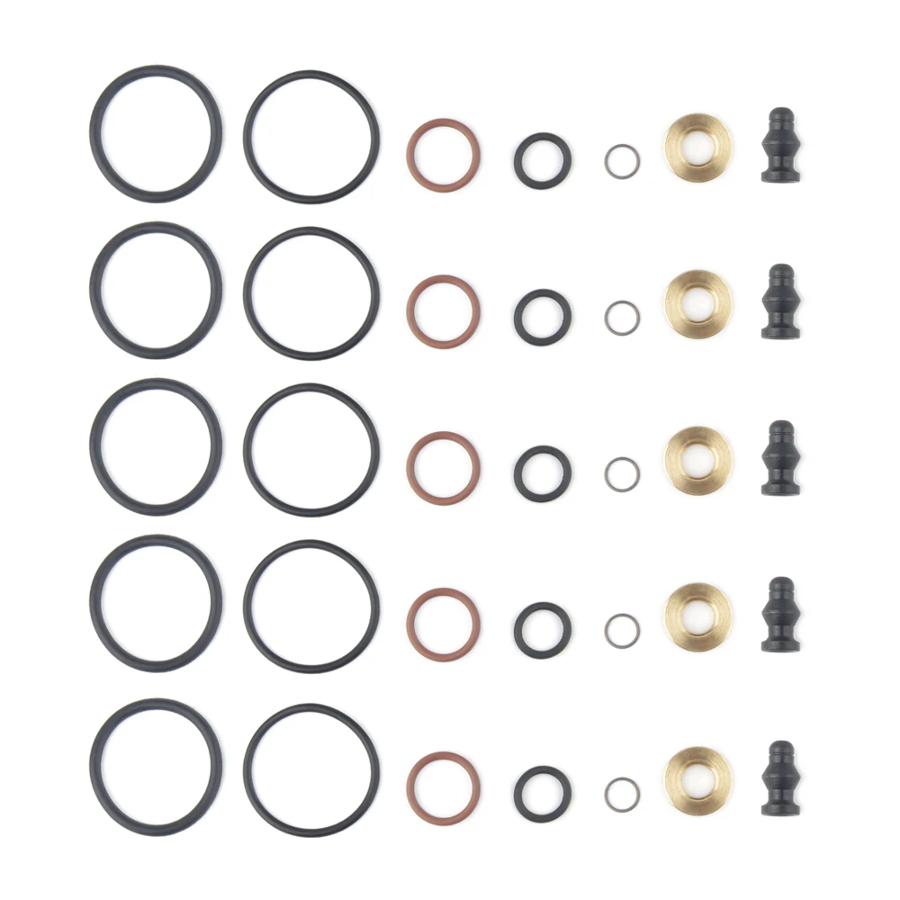 5Sets Pump Nozzle Sealing Kits 1417010999 Fuel Injector Seal Repair Kit for 1.2l 1.4l 1.9l 2.0l 2.5l TDI Engines Car tool