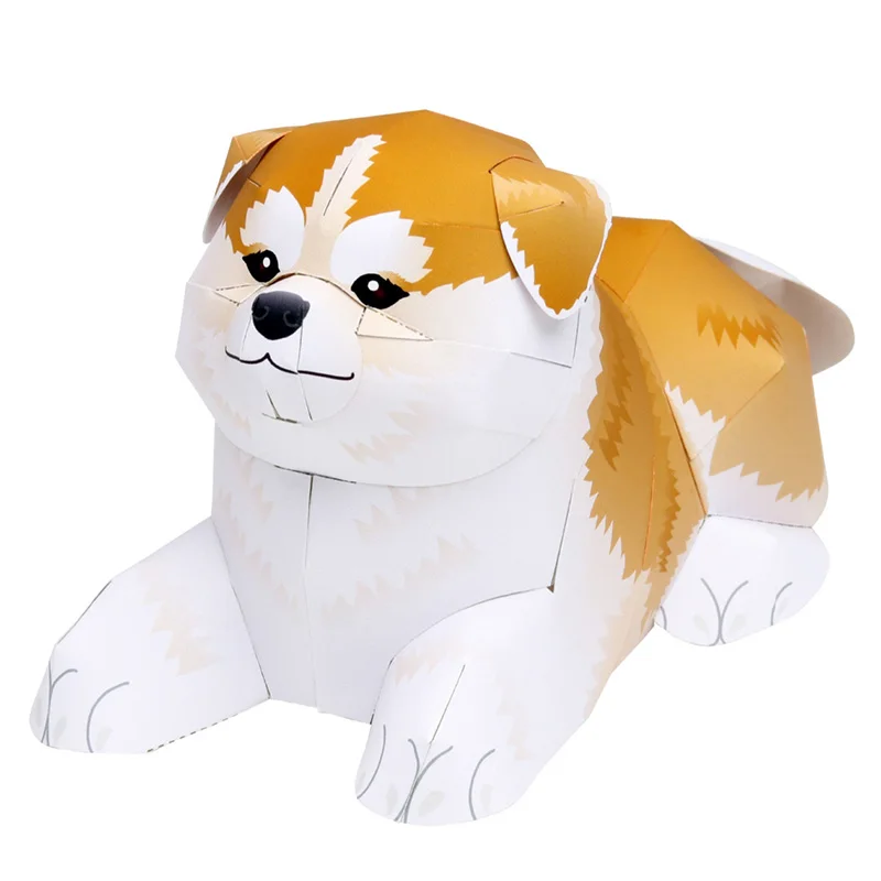 Akita Shiba Inu Folding Handmade Origami Art Mini Cute 3D Paper Model Papercraft Animal DIY Kids Adult Craft Toys QD-056