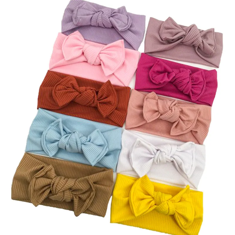 16 Style Baby Hair Band Set For Girls Bow Elastic Headbands Twisted Cable Design Turban Kids Headware Baby Hair Accessories