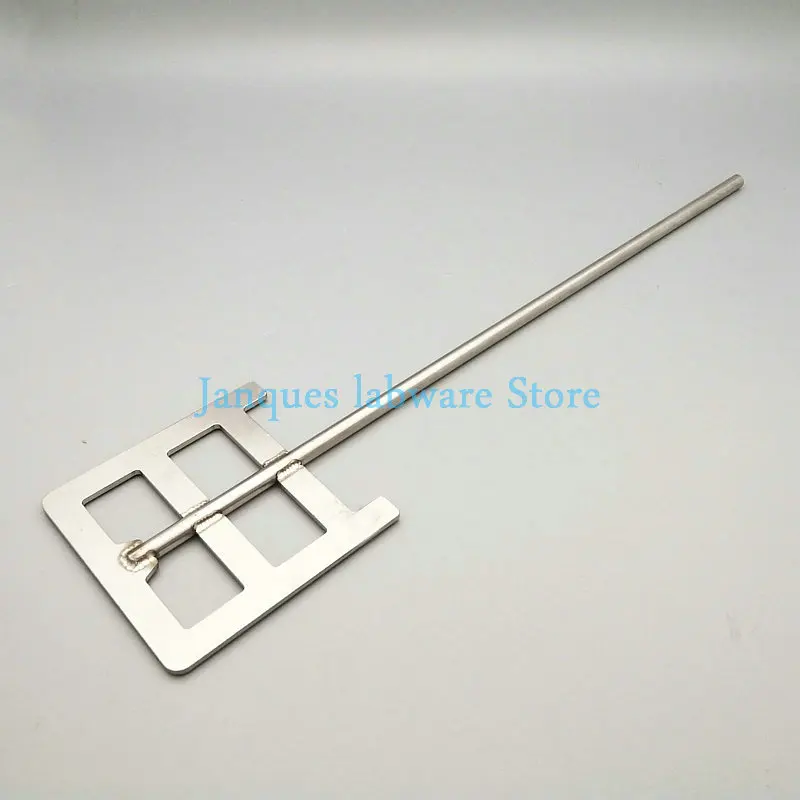 1pcs 304 Stainless Steel Stirring Blade with Leaf-width 40mm to 120mm Square Stir paddle with rod,Lab Dispersion Anchor Paddle