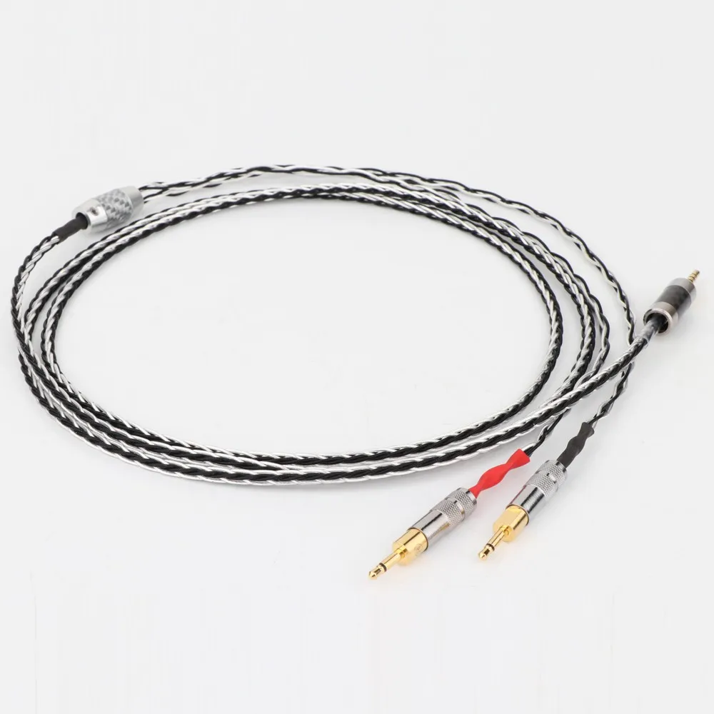

2.5/3.5/4.4mm Balanced 8core Silver Plated Headphone Upgrade Cable for HD700 HD 700 M1060 M1060c Earphone