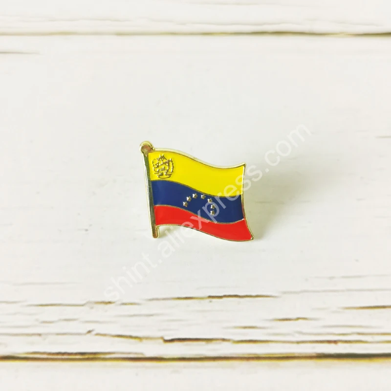 Distintivo distintivo con toppe ricamate con bandiera nazionale del Venezuela e spilla a forma quadrata un Set sulla decorazione dello zaino con