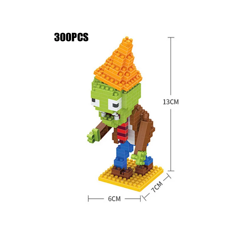 Cartoon Game Plant Vs Zombie Speelgoed Micro Diamant Blok Peashooter Chomper Jalapeno Tall Moer Zonnebloem Cherry Bomb Maïs Nanobrick