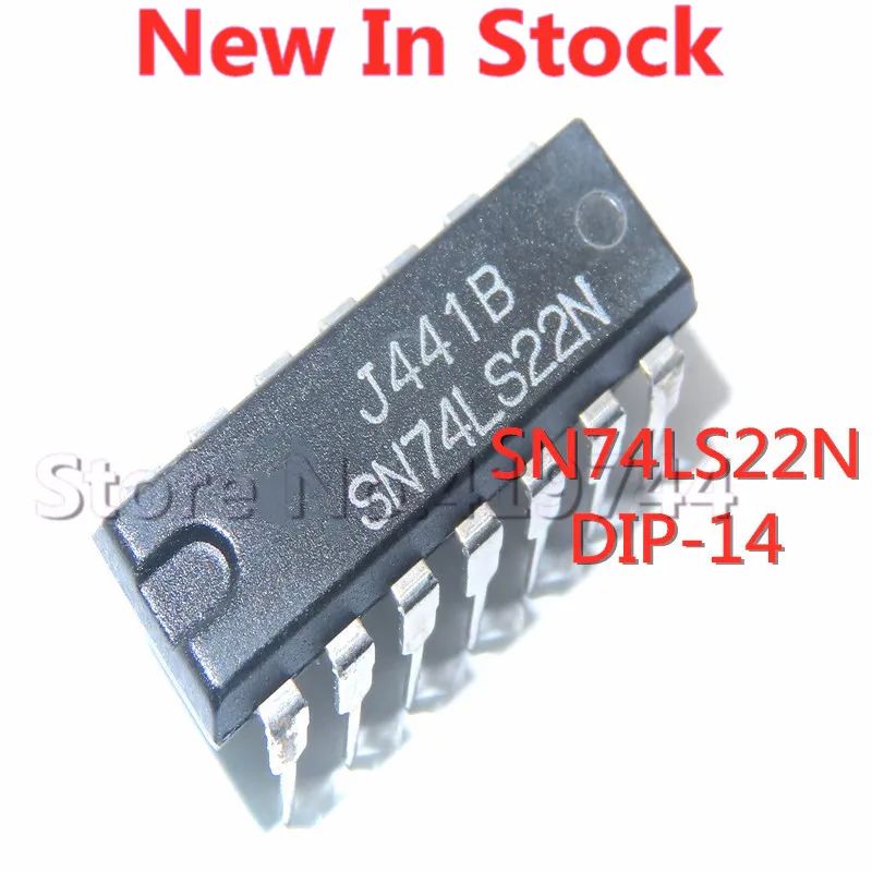 5PCS/LOT SN74LS22N HD74LS22P 74S22 DIP-14 4-input dual NAND gate In Stock NEW original IC