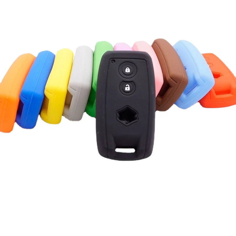 

Silicone Key Fob Cover Case Protect Skin Shell Keychain Holder for Suzuki Swift Grand Vitara SX4 SCORSS Smart Keyless Remote Set