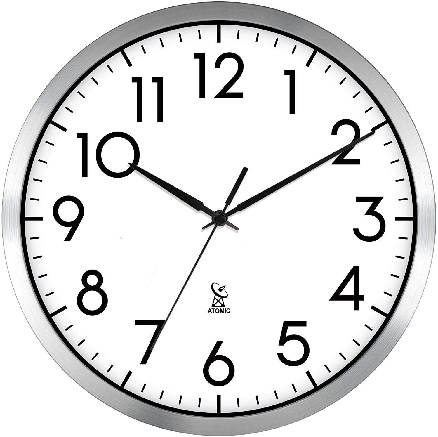 12 بوصة راديو مستدير تسيطر ساعات الكوارتز غرفة المعيشة إطار معدني Ntp الفاخرة الحديثة ساعة الحائط