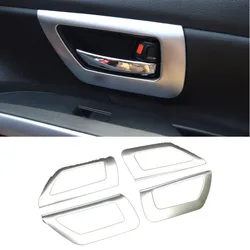 For Suzuki S-cross scross SX4 2014 2015 2016 2017 ABS Chrome  4pcs Interior Inner Door Handle Bowl Cover Frame Trim Molding