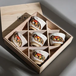 Japan Hand-Made Crab Ceramic Tea Mug  Tea Set Teacup Sake Cups Small Tea Bowls Decor Gift Box